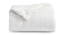 Белое флисовое одеяло