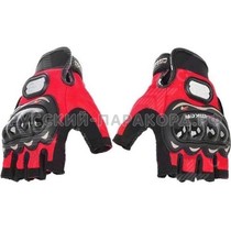 Pro-Biker fingerless protective gloves “Red”