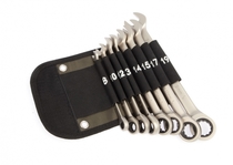 Набор ключей трещоточных комбинированных 8 шт., в фирменной сумке