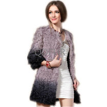 Hot Sale 3 Colors New Real Lamb Fur Graceful Jacket Women Warm Overcoat VESTE