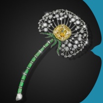 Dandelion brooch