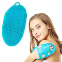 Silicone washcloth with scrub effect