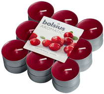 Scented tea candles “cranberry”, set of 18 pieces