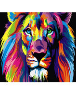The picture is a rainbow lion