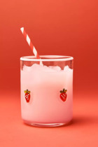 Juice glass with icons