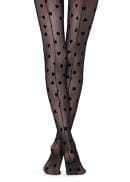 Mesh tights with hearts