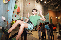 Classes at the climbing wall with an instructor