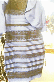 сине-чёрное или бело-золотое платье
